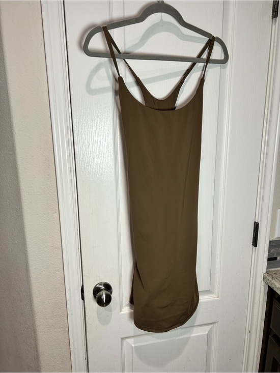 HALARA Dresses & Skirts - halara softlyzero dress Easy Peezy Backless Dress Athletic Sz L brown
